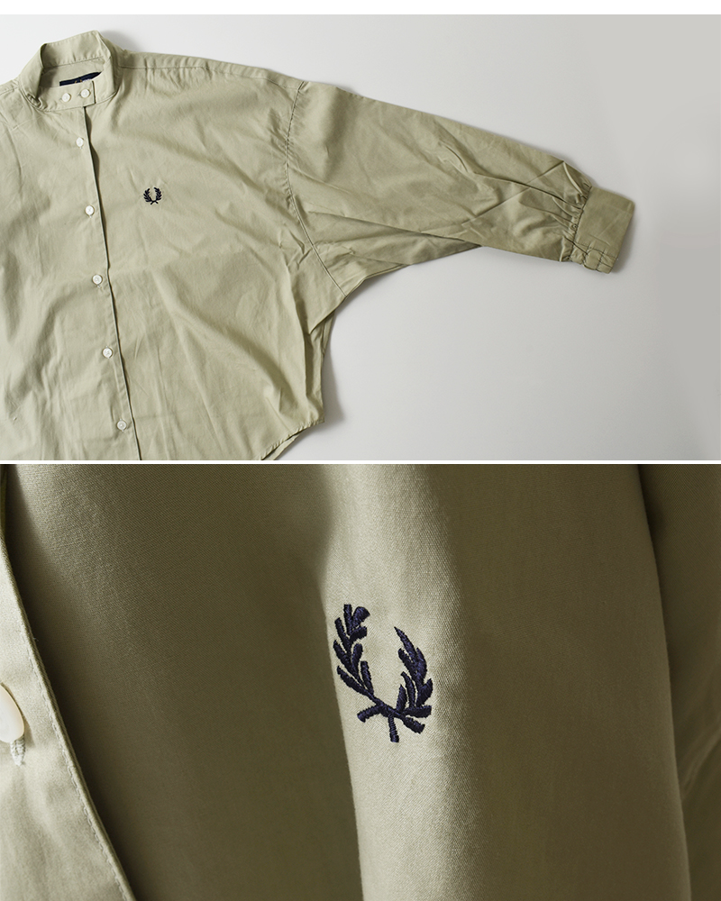 2023aw新作】FRED PERRY フレッド ペリー ピーチ コットン ウーブン