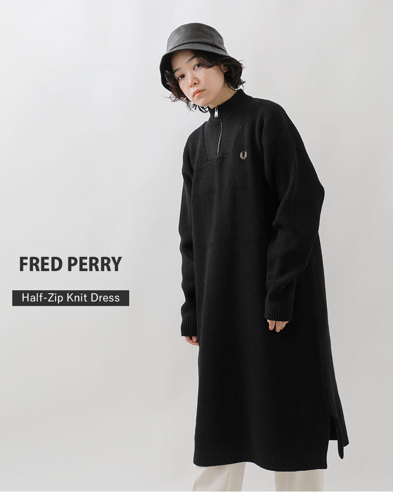 FRED PERRY フレッドペリー ワンピース モックネックドレス