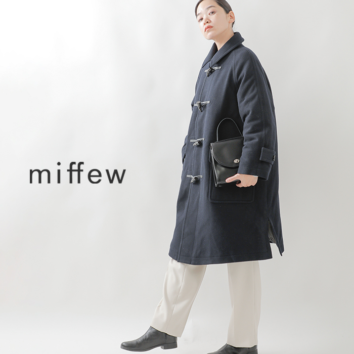 miffewSUPER140sウールメルトンダッフルダウンコート“DUFFLEDOWNCOAT”few23wjk5105