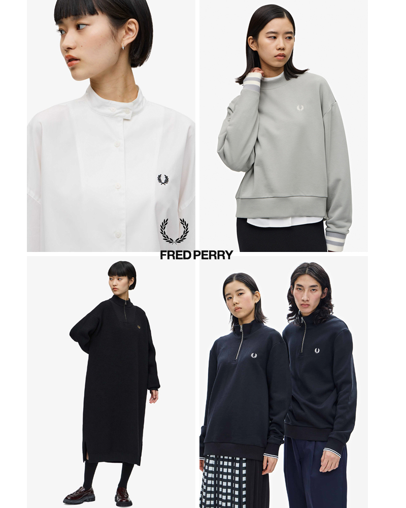 2023aw新作】FRED PERRY フレッド ペリー モックネック ハーフジップ