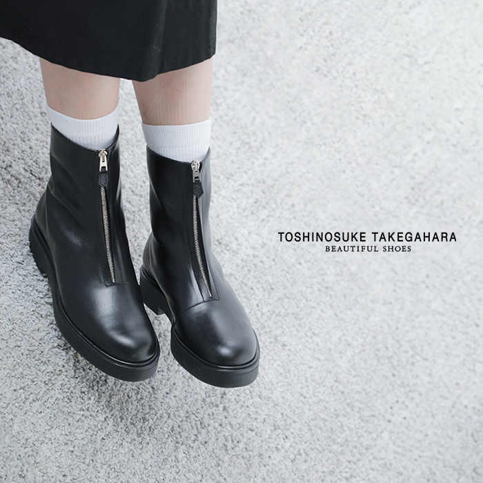 BEAUTIFUL SHOES ビューティフルシューズ キップレザー フロントジップ ブーツ “FRONT ZIP BOOTS”  front-zip-boots-rf 【サイズ交換初回無料】