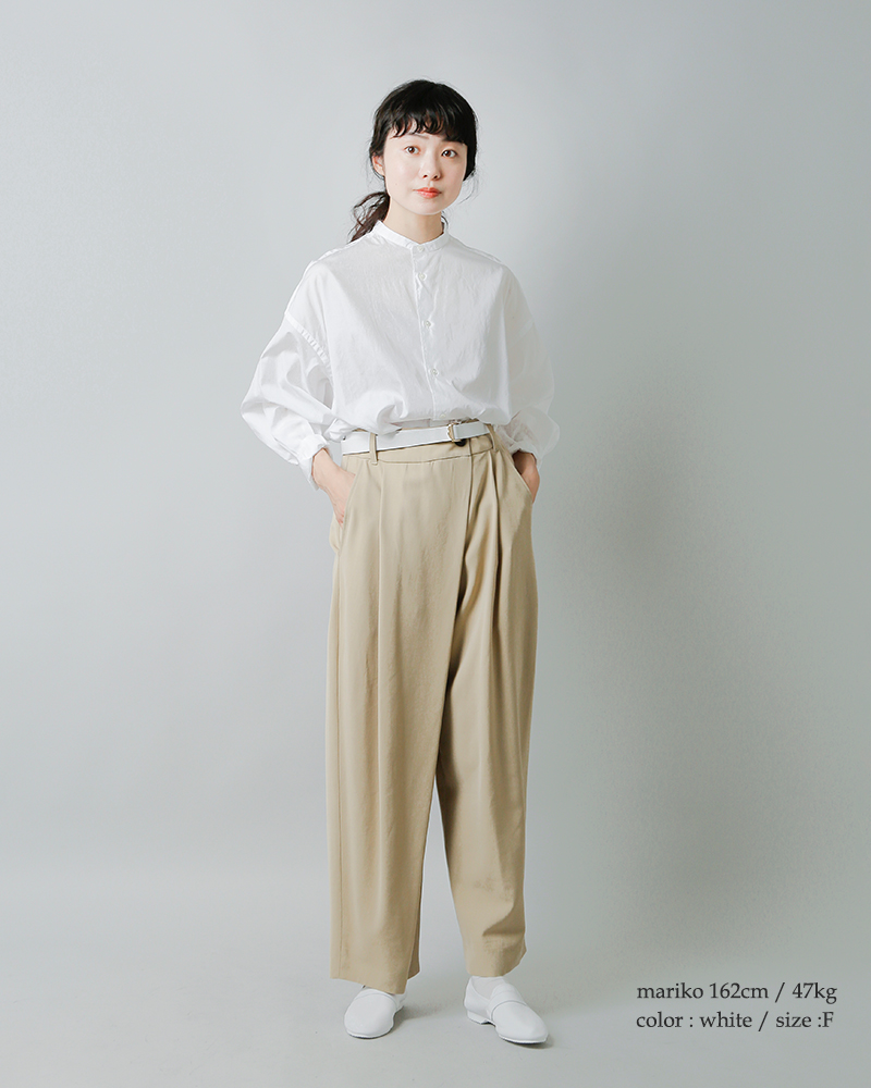graphpaper グラフペーパー Broad L/S Oversized Band Collar Shirt