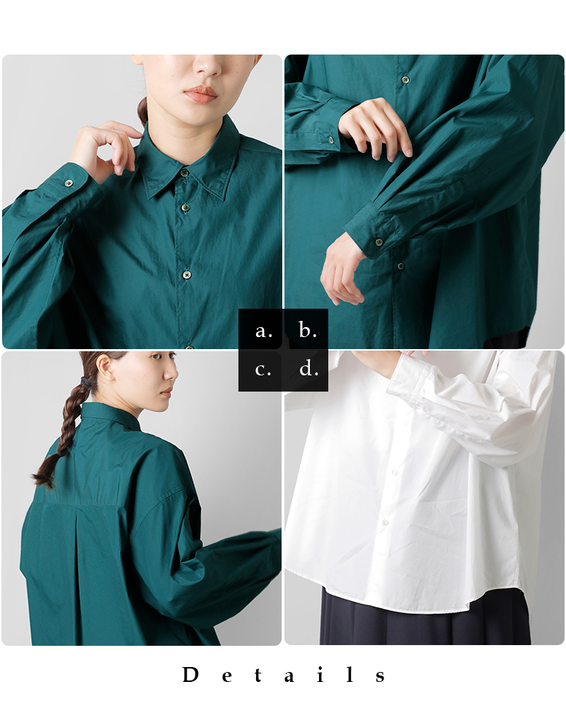 graphpaper(グラフペーパー)コットンブロードレギュラーカラーオーバーシャツ“BroadL/SOversizedRegularCollarShirt”gl233-50006b-c