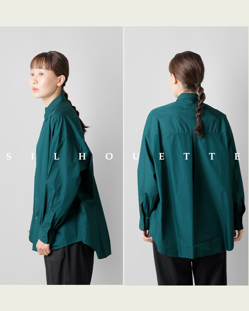 graphpaper(グラフペーパー)コットンブロードレギュラーカラーオーバーシャツ“BroadL/SOversizedRegularCollarShirt”gl233-50006b-c