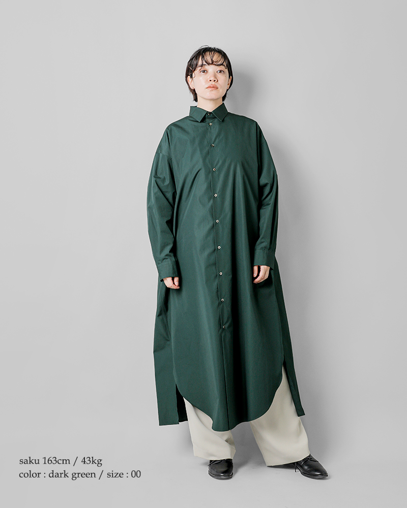 グラフペーパー High Count Broad Regular Oversized Shirt Dress