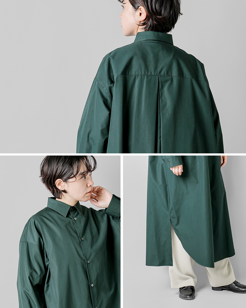 グラフペーパー High Count Broad Regular Oversized Shirt Dress