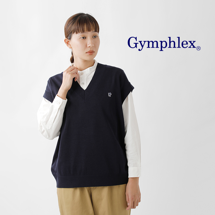 2023aw新作】【海外出荷不可】Gymphlex ジムフレックス Vネック ニット