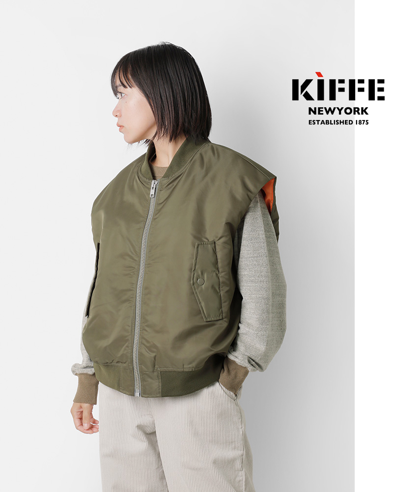 2023aw新作】KIFFE キッフェ ビッグフィット MA-1 ベスト “BIG FIT MA