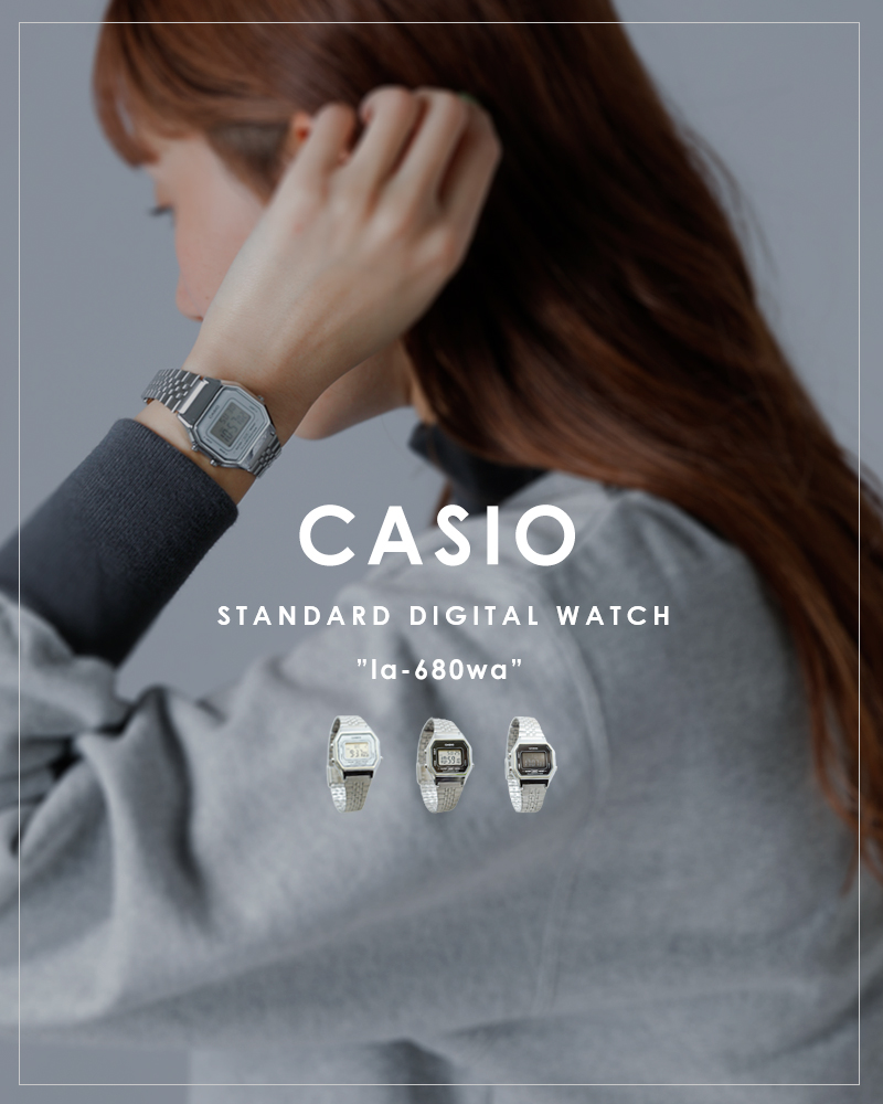 CASIOスタンダードデジタル腕時計la-680wa-7-1b-1a