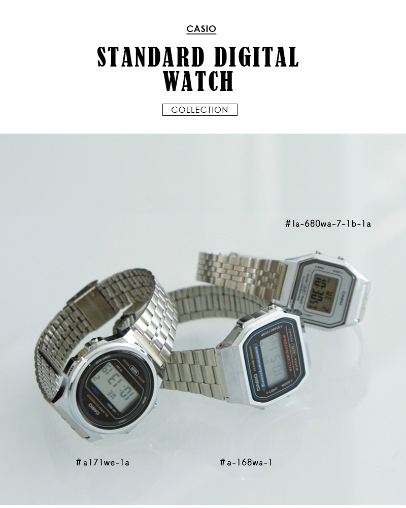 CASIOスタンダードデジタル腕時計la-680wa-7-1b-1a
