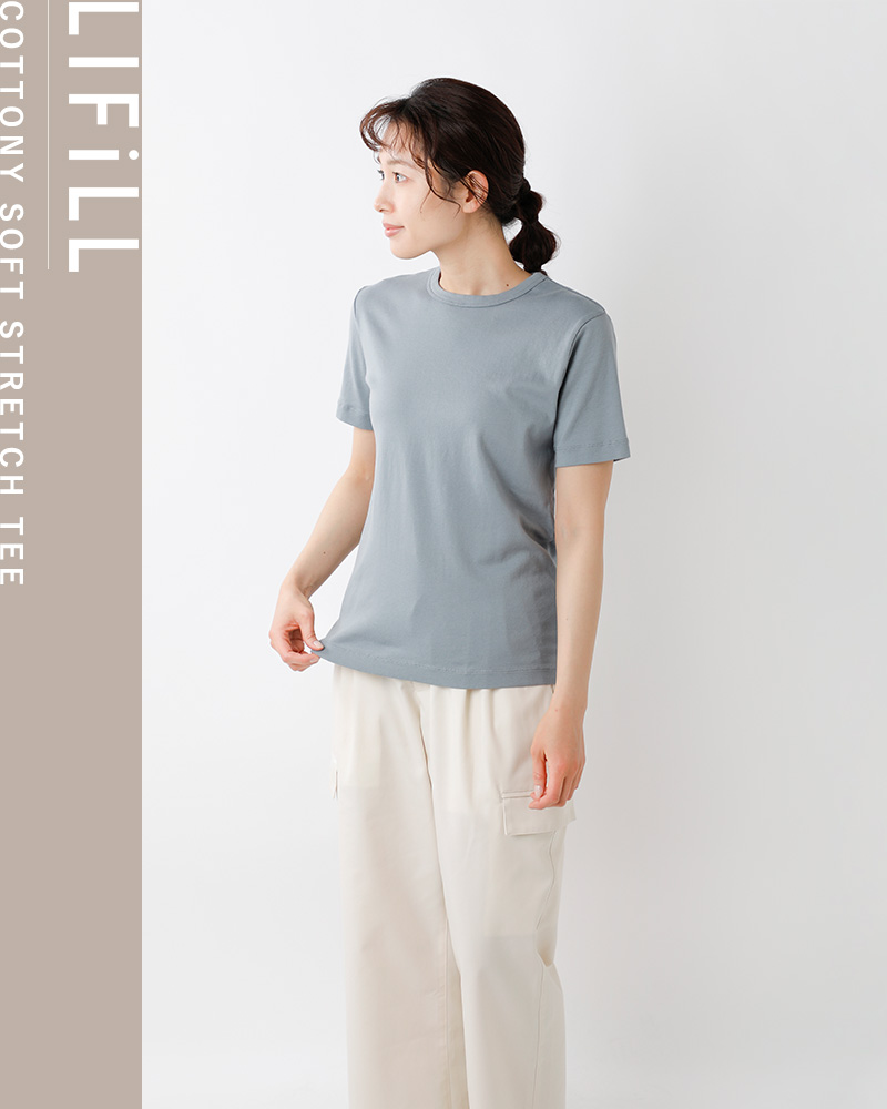 lifillコットンソフトストレッチTシャツ“COTTONYSOFTSTRETCHTEE”lf009-04