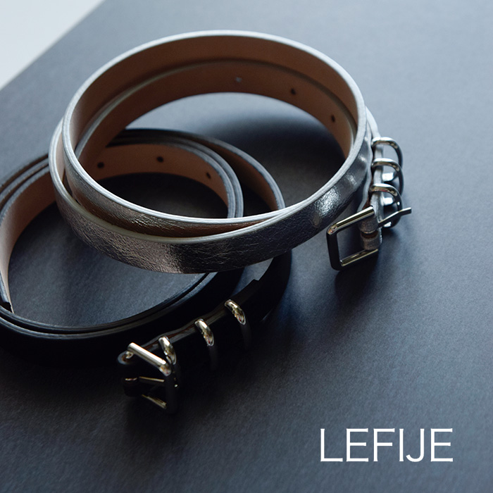 ☆】LEFIJE レフィエ カウレザー ベルト “Tresor / Laminato” m4520-rf