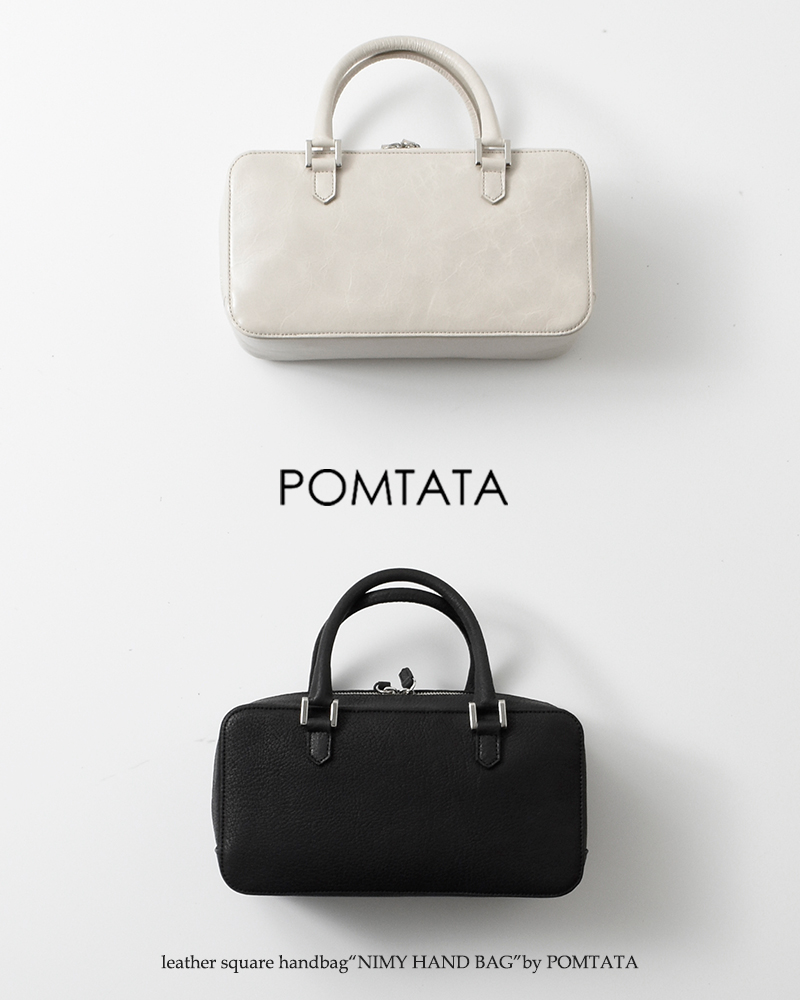 POMTATA(ポンタタ)レザースクエアハンドバッグ“NIMYHANDBAG”nimy-hand-bag