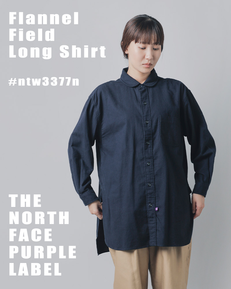 THE NORTH FACE PURPLE LABELのノーカラーチェックシャツ
