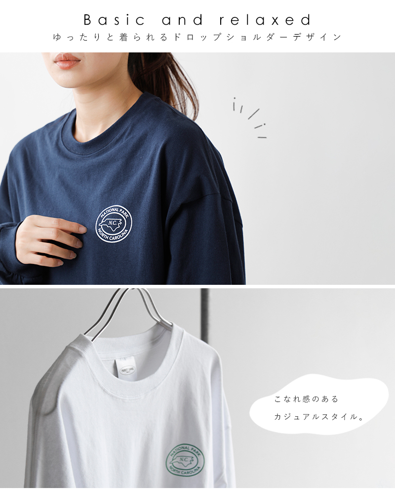 parrottcanvasUSAコットン天竺ブレイクタイムロングスリーブTシャツpc23212011