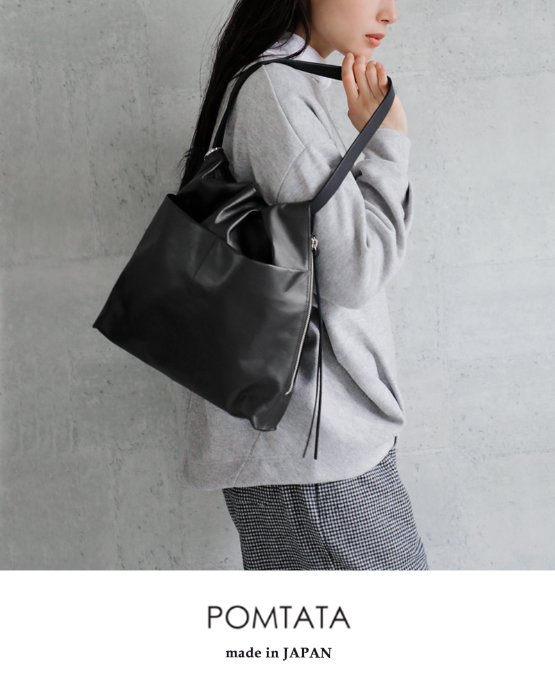 POMTATA(ポンタタ)ホースレザー巾着トートバッグ“TIOTOTE”tio-tote