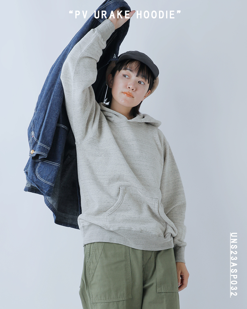 UNDYED(アンダイド)SALLYFOXカラードオーガニックコットン裏毛スウェットフーディー“PVURAKEHOODIE”uns23asp032