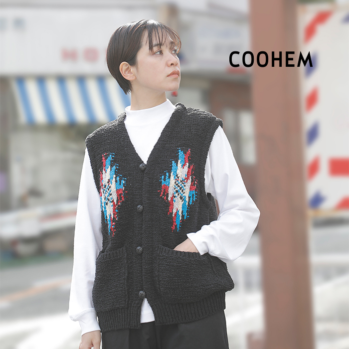 クーポン対象】COOHEM コーへン チマヨ ツイード ニット ベスト 11-232 ...