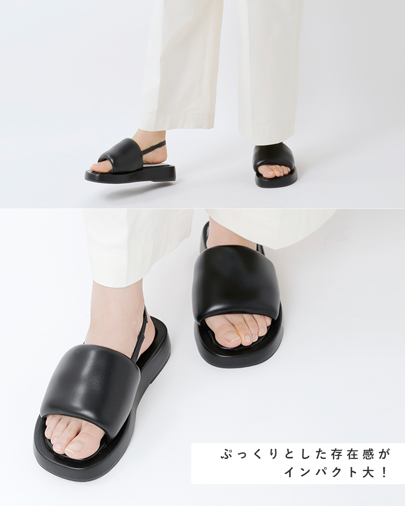 atelierbruggeバルキーバックストラップサンダル23ism-30