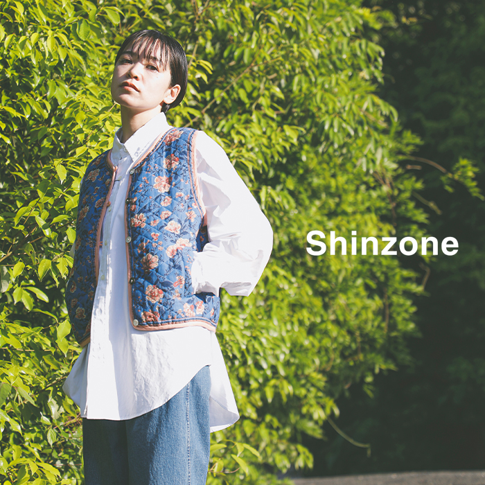 Shinzone(シンゾーン)コットン フラワープリント キルティング ホーリー ベスト “HOLI VEST” 23mmsjk03