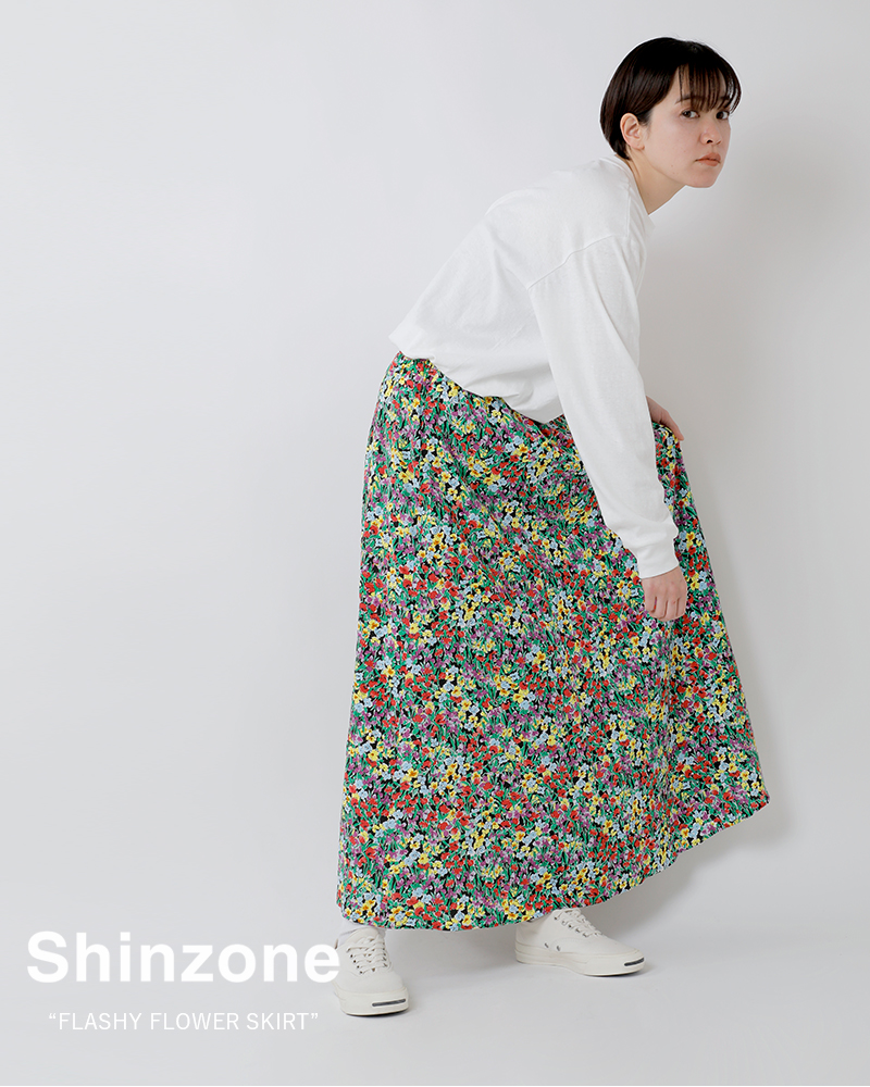 The Shinzone フラワープリントスカート