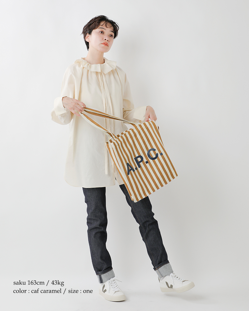 A.P.C.(アー・ペー・セー)キャンバスストライプトートバッグ“TOTELOU”24233-1-02189
