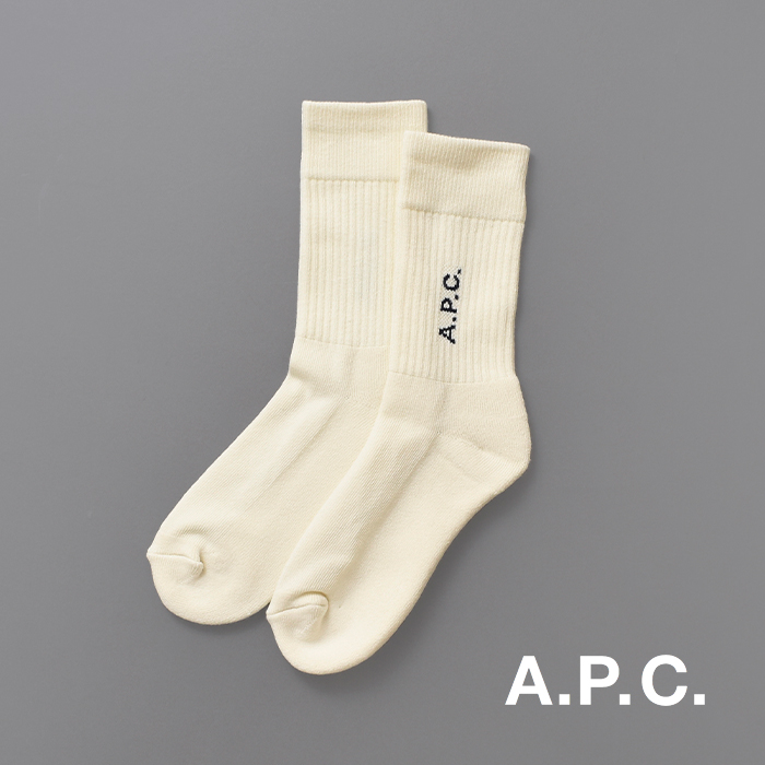 A.P.C.(アー・ペー・セー)ロゴリブクルーソックス“CHAUSETTEWILLFEMME”25225-1-09010