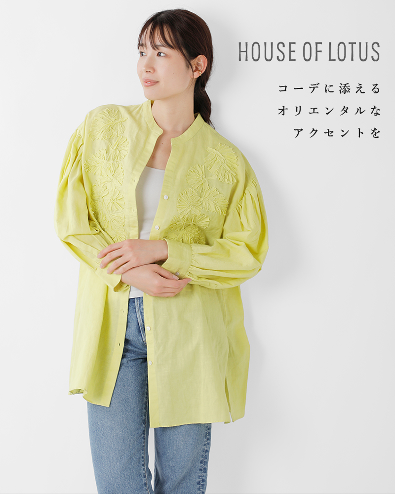 HOUSE OF LOTUS ハウス オブ ロータス コットン リネン 刺繍 ブラウス