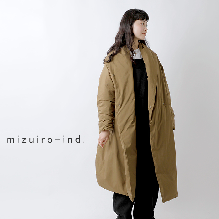 mizuiro-ind(ミズイロインド)ドレープ ロング ダウン コート 4-270007