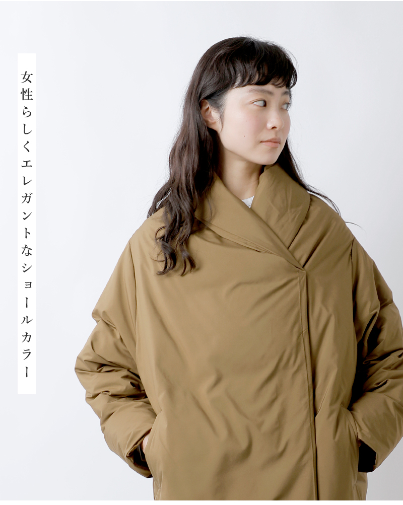mizuiro-ind(ミズイロインド)ドレープ ロング ダウン コート 4-270007