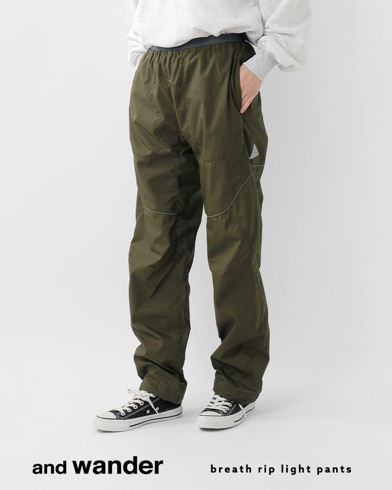 ストレッチドビー 【サイズ00】and wander light rip pants | www