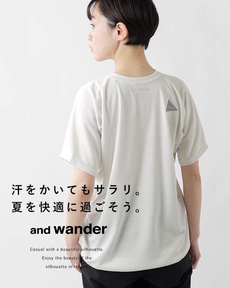 and wander アンドワンダー パワードライ ジャージー ショートスリーブ