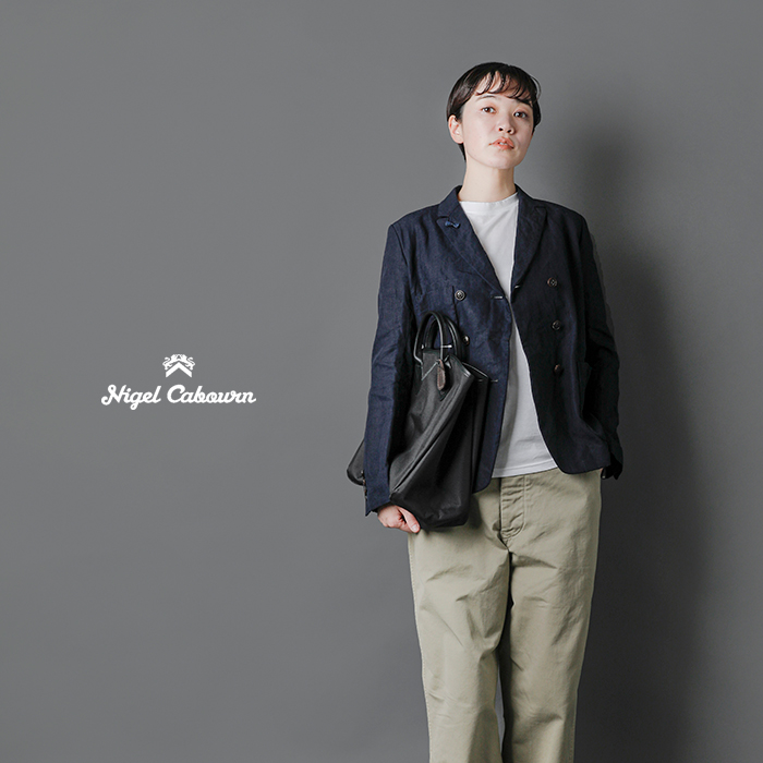 【2023ss新作】NIGEL CABOURN ナイジェルケーボン , リネン ダブルブレスト ジャケット 8046-08-80007-kk レディース