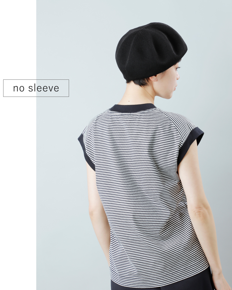 LOEFFスビンコットン天竺ノースリーブクルーネックTシャツ8817-699-0025