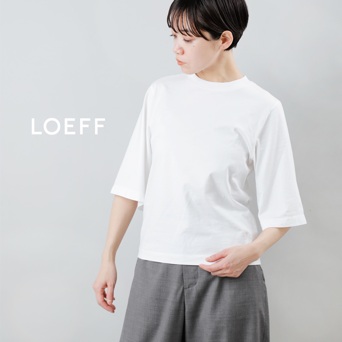 LOEFF ロエフ スビンコットン 天竺 5分袖 クルーネック Tシャツ 8817