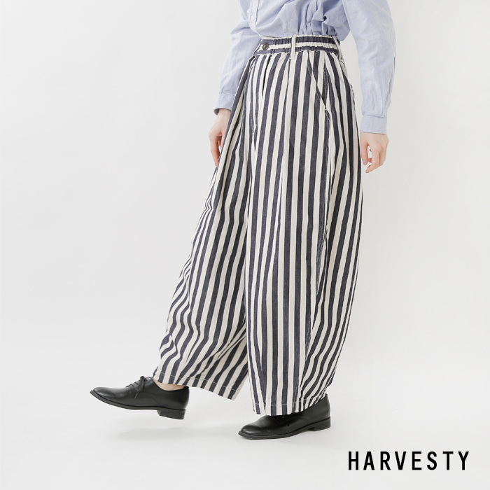 30%OFF】HARVESTY ハーベスティ コットン ノンフェイド ストライプ