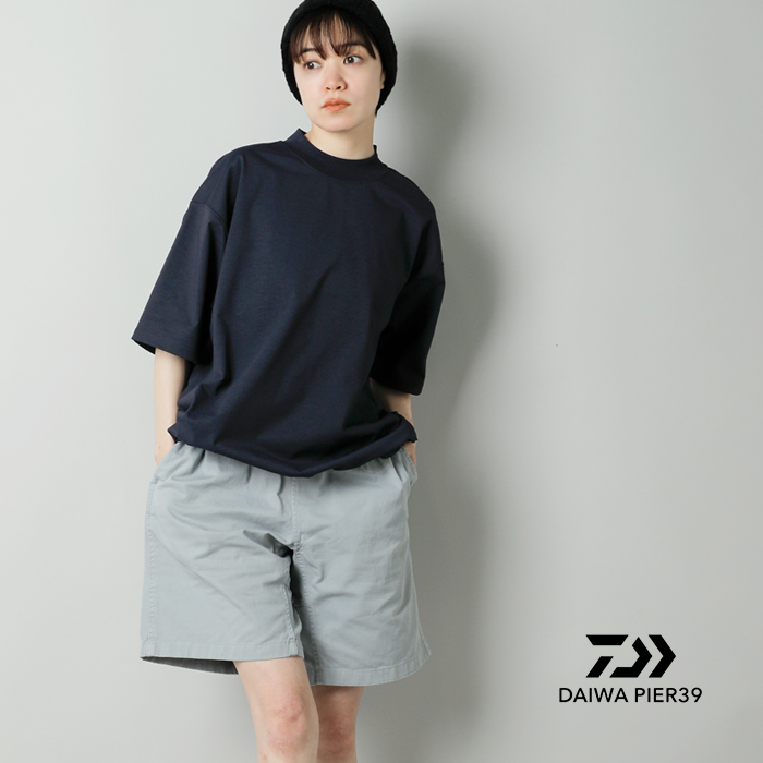 DAIWA PIER39(ダイワピア39)テックニュークルーネックドローストリングTシャツ“W