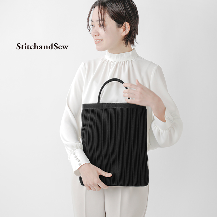 StitchandSew スティッチアンドソー 丹後ちりめん フォーマル スクエア トートバッグ black-formal-eb-mn レディース |  Piu di aranciato(ピウディアランチェート)