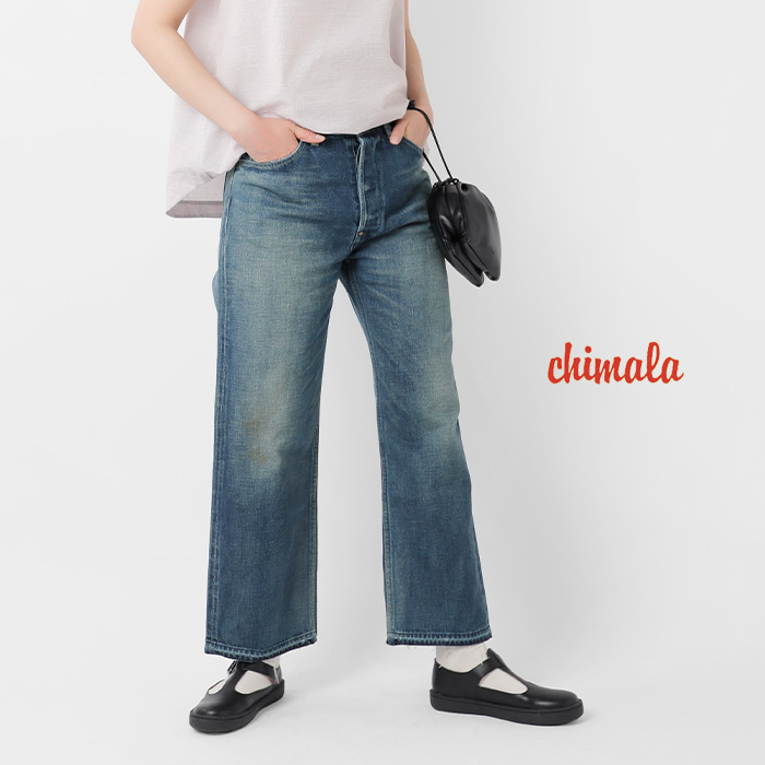 chimala チマラ 13.5oz セルビッチ デニム ナロー ストレート カット