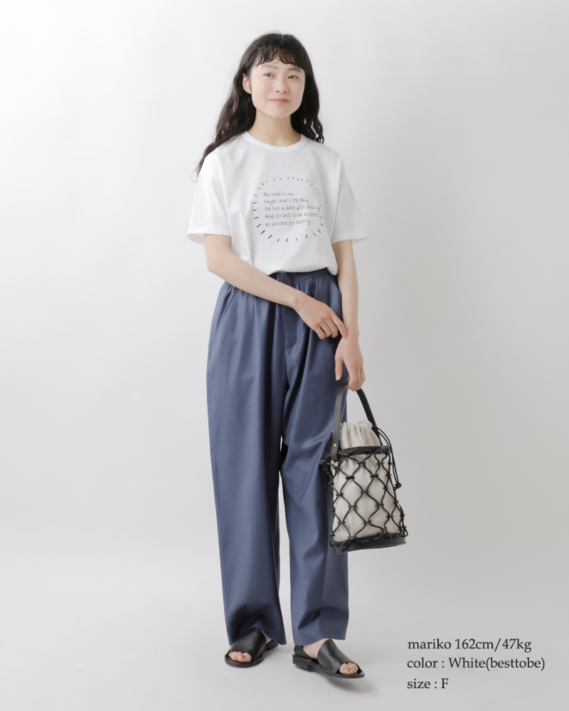 (g)(グラム)コットン天竺プリントTシャツ“FACE to FACE / best to be”