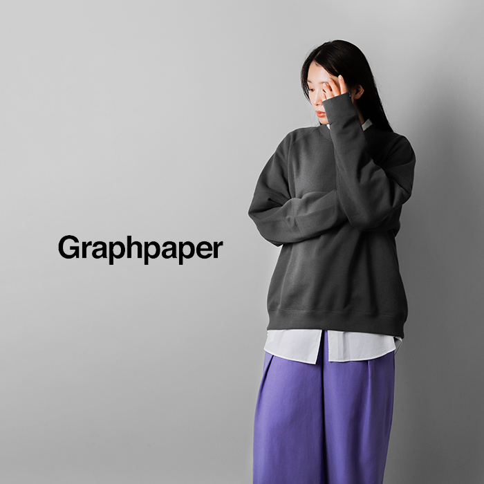 グラフペーパー　graphpaper  バンドカラーシャツ　グレー
