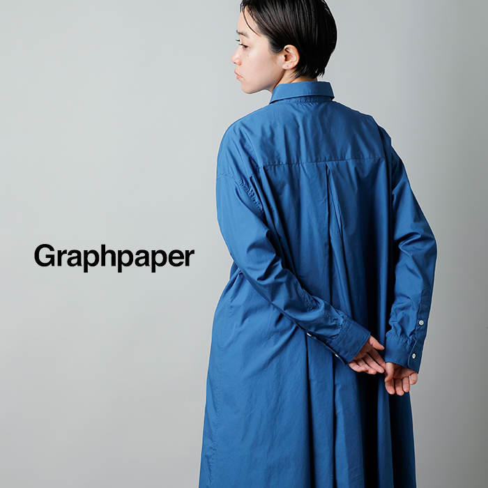 Graphpaper コットンブロードオーバーサイズシャツドレス