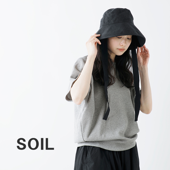 SOIL ソイル コットン ハイデンシティ ワッフル フレンチスリーブ