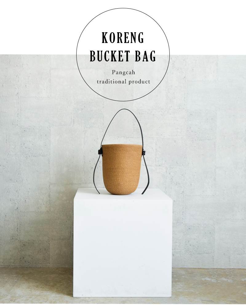 Kamaroan(カマロアン)レザーハンドルバケツ型バケットカゴバッグ“KorengBucketBag”koreng-bucket-bag