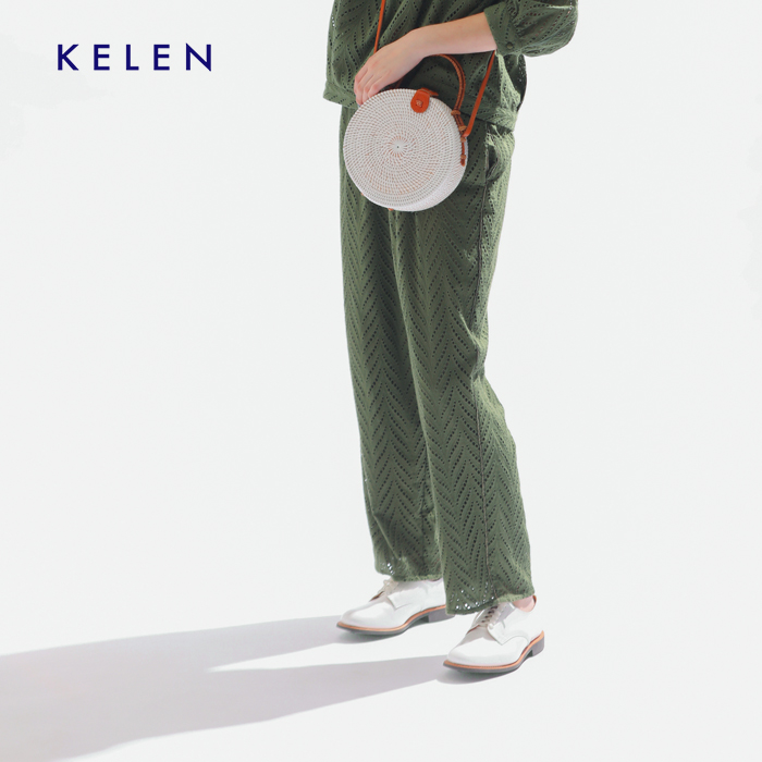 kelen(ケレン)コットン カットワークレース トラウザー パンツ “PALAMO” lkl23hpt2014