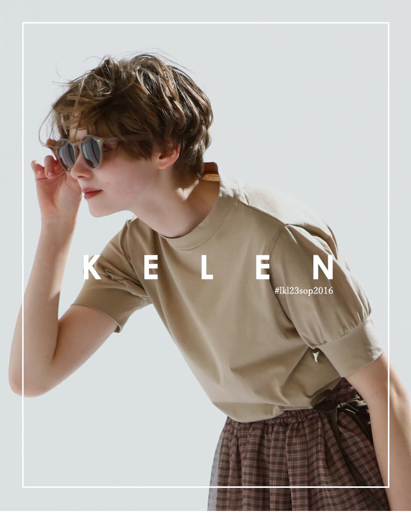 30%OFF】kelen ケレン コットン ジャージー デザインスリーブ Tシャツ