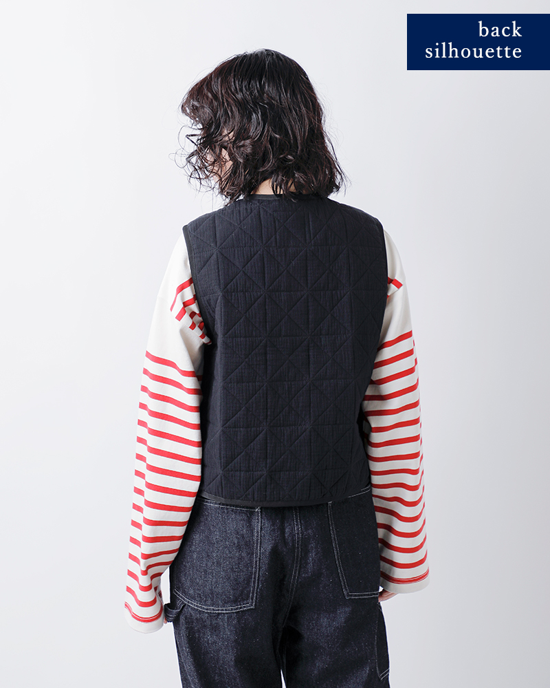 LAVENHAM(ラベンハム)オーガニックコットン キルティング クロップド ベスト “CROSS DIAMOND CROPPED THORNHAM” lv5131