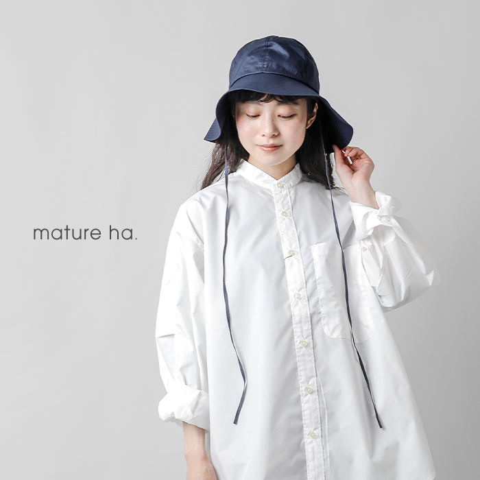 mature ha.(マチュアーハ)オーガニックコットン リップストップ ガーデン ハット “ripstop garden hat” mas23-13