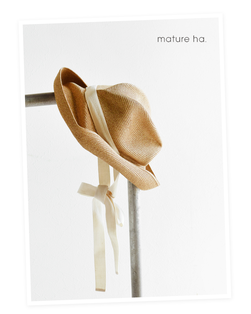 mature ha. マチュアーハ BOXED HAT 11cm brim