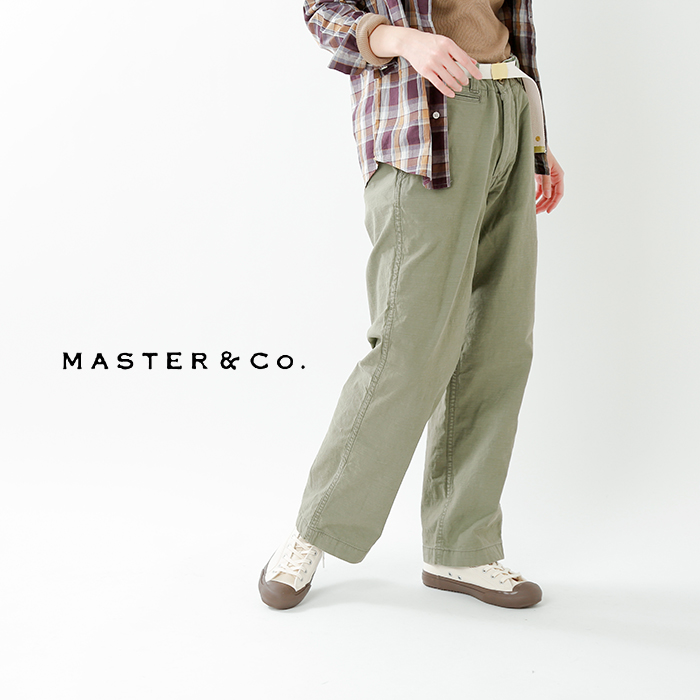 MASTER&Co.(マスターアンドコー)ベルト付きコットンチノパンツ mc076